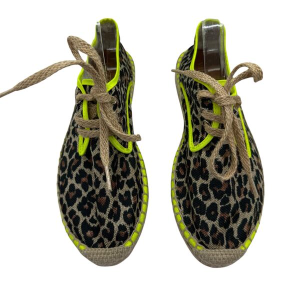 Vilagallo Tropico Blucher Espadrilles Leopard Print Shoes Size 39 / 9 - Picture 2 of 8